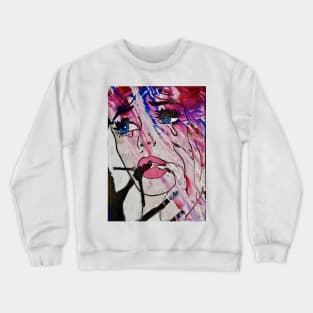 Crying Comic Girl Crewneck Sweatshirt